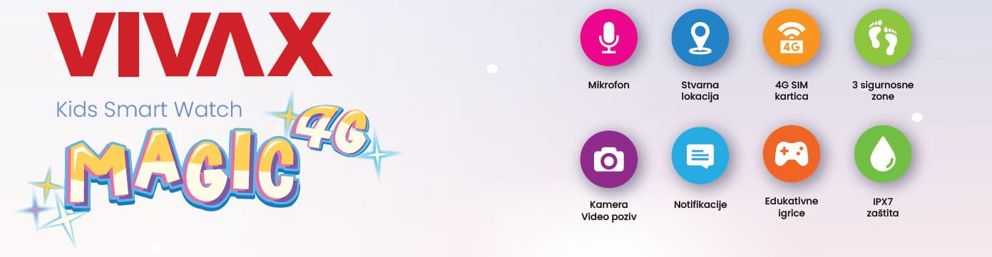 Vivax smart Kids dječiji pametni sat 4G Magic-min