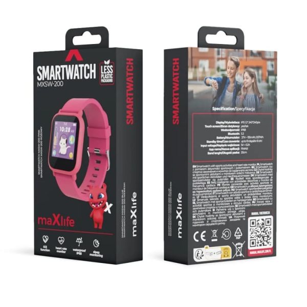 Maxlife MXSW-200 pink dječiji pametni sat rozi