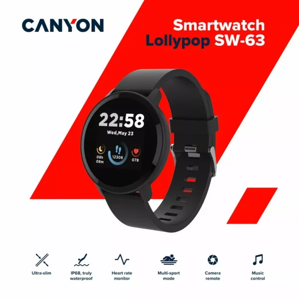 Canyon Lollypop SW-63 Black CNS-SW63BB pametni sat crni