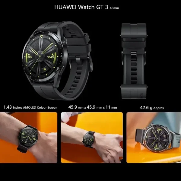 Huawei GT 3 Active 46 mm pametni sat crni
