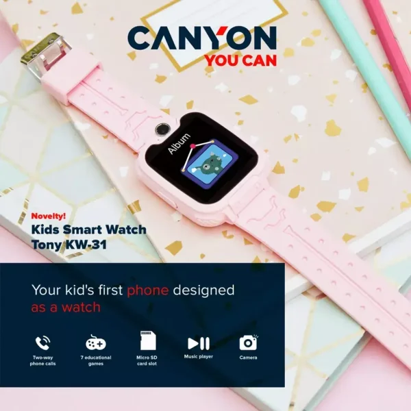 Canyon Tony CNE-KW31RR dječiji pametni sat rozi
