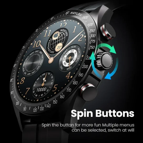 Haylou Smartwatch Solar Pro Black pametni sat crni