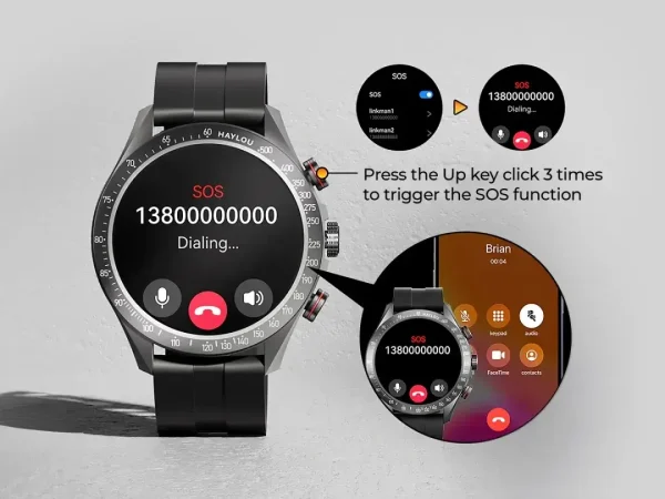 Haylou Smartwatch Solar Pro Black pametni sat crni