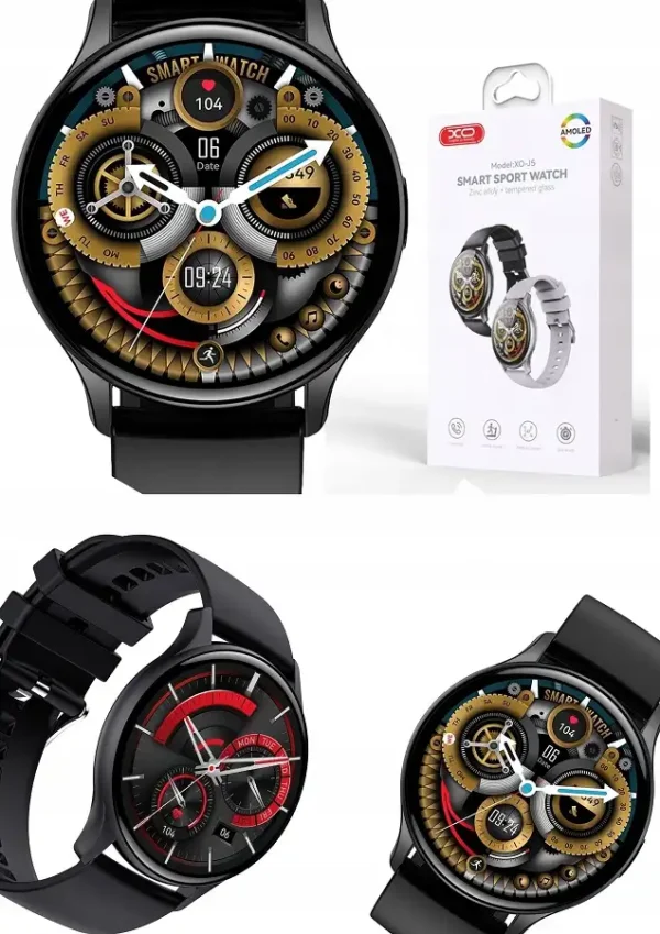 XO Smartwatch J5 Amoled Black pametni sat